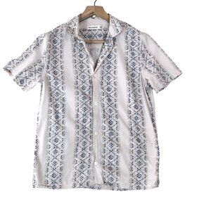 Abercrombie Kids 11/12 Button Shirt Surf Coastal Summer Retro Camp Shirt